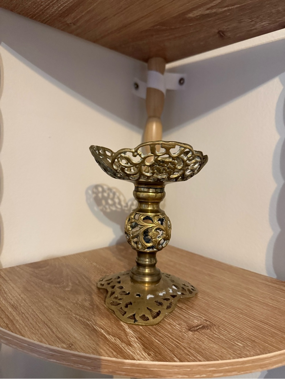 Ornate Brass Decorative Candle Holder